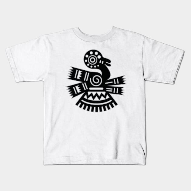 prehispanic turkey Kids T-Shirt by ocelotlcalli